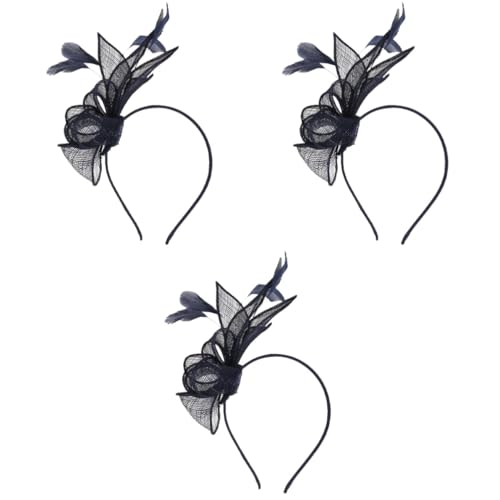SOIMISS 3stücke Fascinator Hut Für Frauen Vintage Teeparty Haarschmuck Mit Clip Und Stirnband Stilvolles Accessoire Für Hochzeiten Cocktailpartys Und Besondere Anlässe von SOIMISS