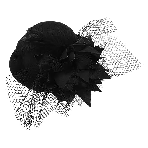 SOIMISS 3stücke Fashion Frauen Mini Hut Mit Blumen Und Haarklammer Punk Stil Fascinator Schwarz Einheitsgröße Für Damen von SOIMISS