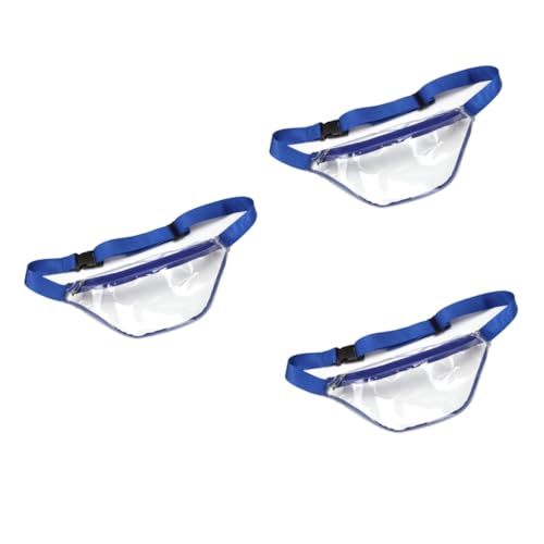 SOIMISS 3stücke Fashion wasserdichte Hüfttasche Aus Transparentem PVC Für Männer Und Frauen Als Strandtasche Verstellbar Und Leicht Für Aktivitäten Im Freien Blau von SOIMISS