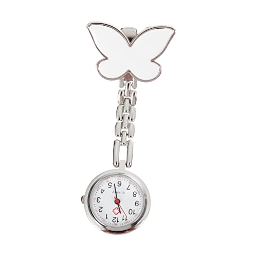 SOIMISS 3stücke Fob-Uhr Mit Clip-Design Praktische Ansteckuhr Für Ärzte Und Pflegepersonal Stilvolle Damen-taschenuhr Im Niedlichen Schmetterlingsdesign Für Alltag von SOIMISS
