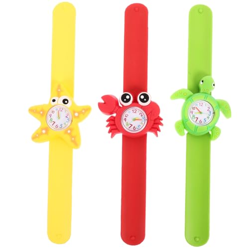 SOIMISS 3stücke Kinderuhren Mit Slap-Uhr-mechanismus Digitale Kinderuhr Mit Meerestier-Design Aus Kunststoff Gefertigt Sicher Und Langlebig von SOIMISS