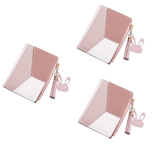 SOIMISS 3stücke Kurzer Damen Geldbeutel Aus Pu Mit Farbverlauf Und Quaste Multifunktionale wasserdichte Brieftasche Mit Reißverschluss Für Karten Und Bargeld Für Unterwegs von SOIMISS