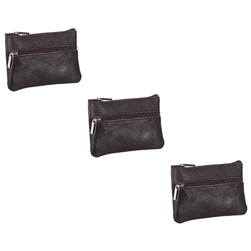 SOIMISS 3stücke Mini Leder Münzbeutel Damen Modische Geldbörse Mit Reißverschluss Für Münzen Scheine Und Quittungen Für Schule Shopping Und Alltag Kompakt Und Praktisch Für Jede von SOIMISS