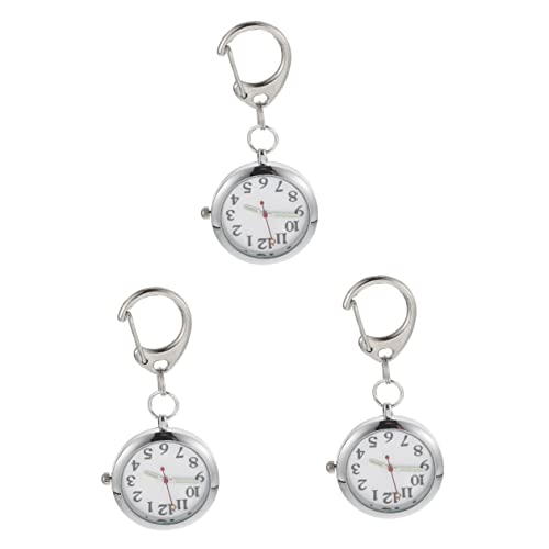 SOIMISS 3stücke Pocket Watch Für Edelstahl Nachtleuchtende Clip-Uhr Für Ärzte Und Studenten Leichte Und Tragbare Pflegeuhr Für Schule Und von SOIMISS