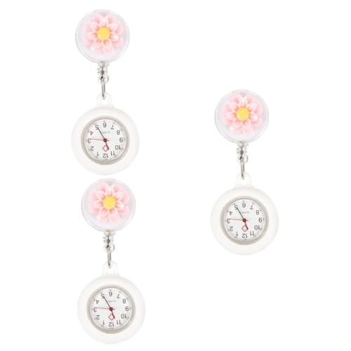 SOIMISS 3stücke Retractable Pocket Watch Für Und Ärzte Clip Design Praktisch Und Langlebig Einziehbare Schwesternuhr Teefarbe von SOIMISS