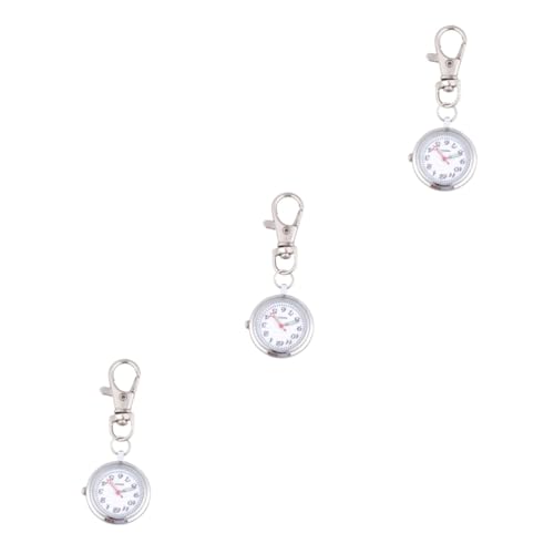 SOIMISS 3stücke Schlüsselanhänger Taschenuhr Mit Großem Ziffernblatt Quarz Uhr Für Junge Mädchen Leicht Abzulesen Tragbar Für Alltag Und Besondere Anlässe Für Männer Und Frauen von SOIMISS