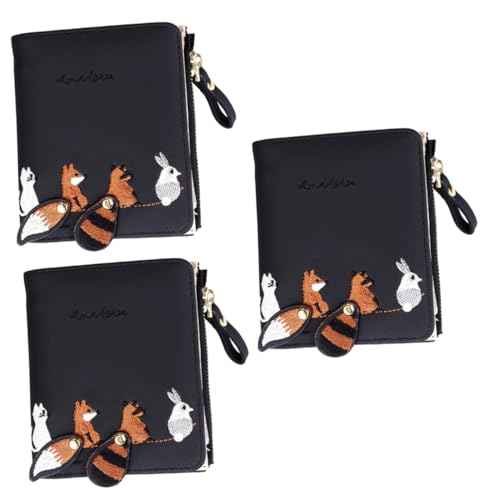 SOIMISS 3stücke Tiermotiv Geldbörse Für Damen Faltbares Stilvolles Portemonnaie Mit Mehreren Fächern Für Alltag Und Freizeit von SOIMISS