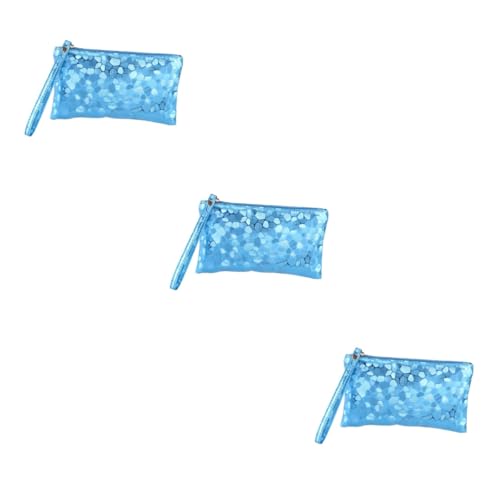 SOIMISS 3stücke Titel Modische Handtasche Damen Kleine Clutch Für Münzen Karten Handy Für Ausgehen Und Alltag Elegantes Design Blau von SOIMISS