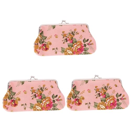 SOIMISS 3stücke Vintage Hasp Geldbörse Mit Blumenstickerei Retro Clutch Bag Für Damen Für Alltag Reisen Und Besondere Anlässe Handliches Design Aus Strapazierfähigem Canvas von SOIMISS