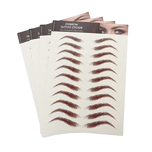 SOIMISS 4 Blätter Wasserfeste Augenbrauen Aufkleber Temporäre Augenbrauen Tattoos für Natürliches Aussehen für Makeup und Beauty Blogger von SOIMISS