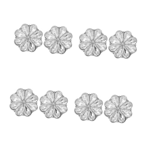 SOIMISS 4 Paare Blumen-manschettenknöpfe Hemdnieten Manschettenknöpfe An Den Ärmeln Klassische Manschettenknöpfe Alte Manschettenknöpfe Stylische Manschettenknöpfe Legierung Silver von SOIMISS