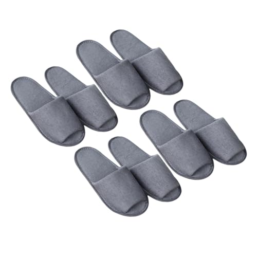 SOIMISS 4 Paare Herren Einweg Faltbare Slipper Offene Zehen Reise Hausschuhe Atmungsaktiv Leicht für Hotel Gäste Spa und Zuhause Schutz vor Ausrutschen von SOIMISS