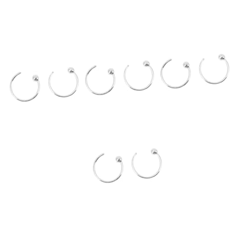 SOIMISS 4 Paare Ohrringe Aus S999er Sterlingsilber Kleine Silberne Reifen Silberner Ohrring Kleine Silberne Creolen Mädchen Ohrringe Mini-creolen Ohrringe Für Mädchen Pures Silber von SOIMISS