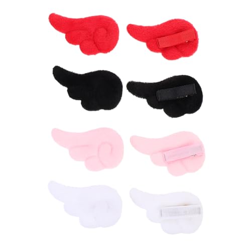 SOIMISS 4 Paare Plüsch Engelsflügel Haarklammern Teiliges Bunte Haarspangen Weiche Haarclips für Mädchen Niedlicher Haarschmuck Einfach zu Befestigen für Geburtstag und Weihnachten von SOIMISS
