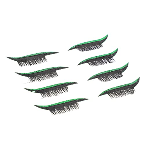 SOIMISS 4 Paare Selbstklebende Eyeliner Aufkleber mit Glitzer für Temporäre Wimpern Dekoration Einfach zu für Partys und Anlässe Grün von SOIMISS