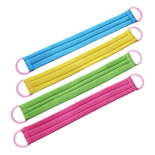 SOIMISS 4 STÜCKE Teiliges Langer Rückenpeeling handtücher aus Weichem Material Stark Pflegend und Sanft Massierend für Glieder Beine und Rücken Effektives Körperpeeling Zufällige Farbe von SOIMISS