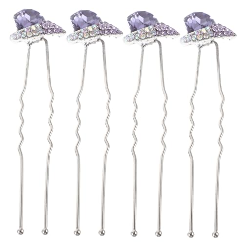 SOIMISS 4 Stck Teiliges U förmige Strass Haarnadeln für Damen Leichter Langlebiger Brautschmuck Eleganter Haarschmuck für Hochzeit Festlicher Haarnadel Frauen und Mädchen von SOIMISS