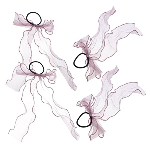 SOIMISS 4 Stck. Teiliges Elastische Haargummis mit Schleifen Dekorative Ponytail Halter für Mädchen Haltbar und Rutschfest Geeignet für Dickes Haar und Vielseitige Frisuren Modisches von SOIMISS