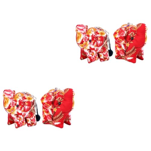 SOIMISS 4stücke Ethnische Schlüsselanhänger Cartoon Elefant Schlüsselring Für Handtasche Dekoration Schlüsselbund Multifunktionales Accessoire Farben Zufällig von SOIMISS