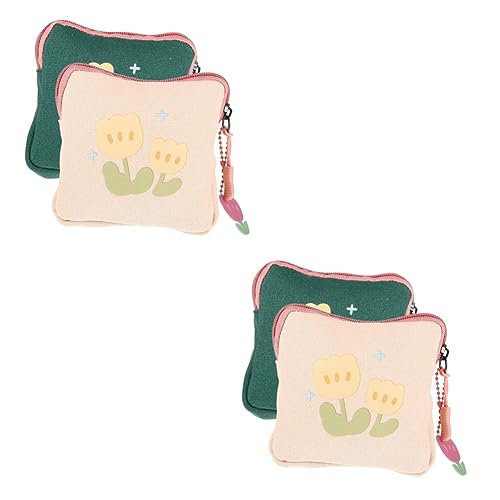 SOIMISS 4 Stück Aufbewahrungsbeutel Für Damenbinden Geldbörse Reißverschluss Tasche Für Menstruationsbinden Süße Geldbörse Tamponhalter Damenbindenbeutel Bedrucken Bettwäsche Aus Baumwolle von SOIMISS