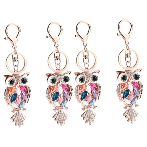 SOIMISS 4stücke Owl Shape Schlüsselanhänger Bunte Dekoration Für Taschen Rucksäcke Und Langlebiger Schlüsselring Accessoire Für Schlüssel Und Handtaschen von SOIMISS