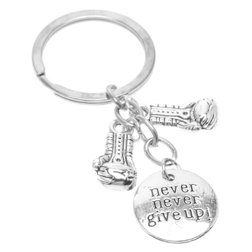 SOIMISS 4 Stück Boxhandschuh Schlüsselanhänger geldgeschenke Weihnachten weihnachsgeschenk weihnsgeschenke Handtaschenschmuck Boxsack-Schlüsselanhänger Schlüsselanhänger aus Metall Silver von SOIMISS