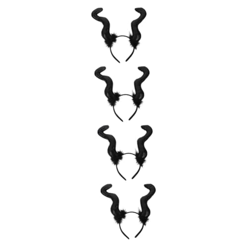 SOIMISS 4stücke Ox Horn Headband Für Halloween Party Schwarzes Teufelshorn Haarband Für Cosplay Leicht Und Bequem Für Erwachsene Für Kostüme Und Festlichkeiten von SOIMISS