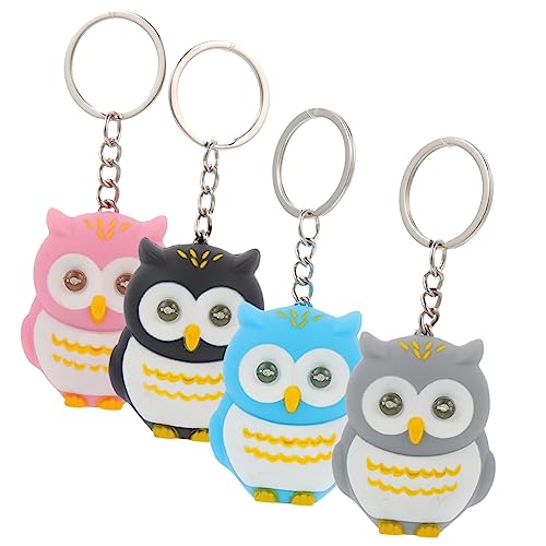 SOIMISS Tier-schlüsselanhänger 4-teiliges Eulen-schlüsselring-set Bunter Eulenanhänger Aus Kunststoff Für Den Schlüsselanhänger Dekorativ Für Taschen Und Geldbörsen von SOIMISS