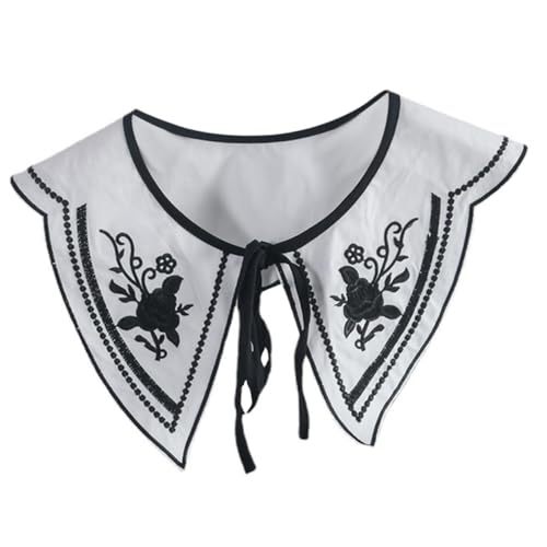 SOIMISS 4 Stück Falscher Kragen aus bestickter Spitze Hemd mit falschem Kragen Dicke Kragenfrauen Kragenhemd halsband withe collar falscher Hemdkragen Unterhemd mit Kragen Baumwolle von SOIMISS