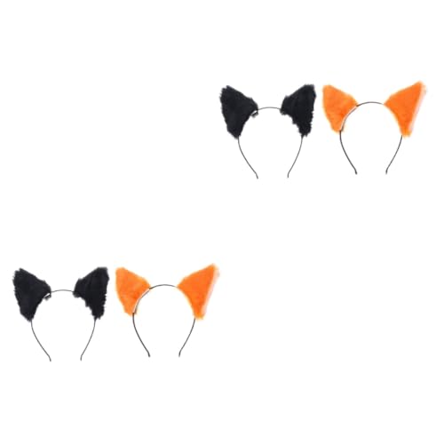SOIMISS 4stücke Plüsch Katzenohren Haarreif Für Cosplay Und Fotografie Und Kopfbedeckung Für Partys Und Halloween Weich Und Bequem Zu Tragen von SOIMISS