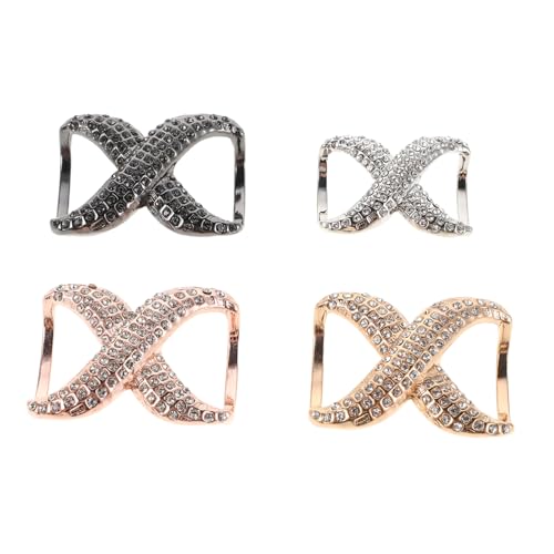SOIMISS 4 Stück Funkelnde Strass Schleifen Buckle für Damen Eleganter Schal Ring für Alltags und Abendmode Vielseitig Einsetzbare Accessoires SOIMISS 4 Stück Funkelnde Strass Schleifen Buckle für Damen Eleganter Schal Ring für Alltags und Abendmode Vielseitig Einsetzbare Accessoires von SOIMISS