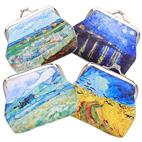 SOIMISS 4stücke Mini Münzbeutel Aus Hochwertigem Kleines Portemonnaie Für Damen Münztäschchen Zum Aufbewahren Von Bargeld Und Münzen Praktischer Beutel Für Alltag Und Reisen von SOIMISS