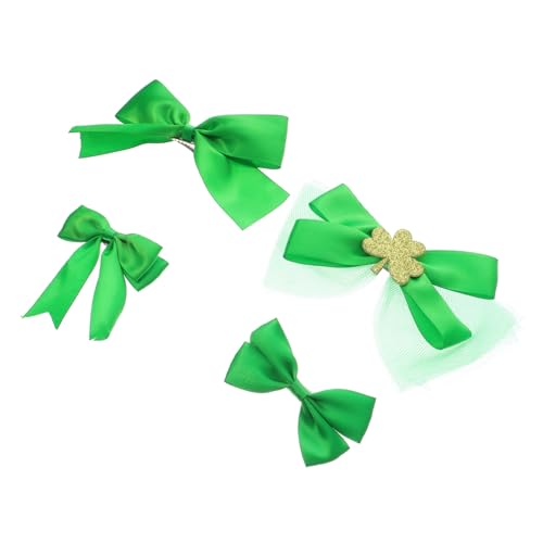 SOIMISS 4stücke Grüne Schleifen-haarklammern Für Festliche Haaraccessoires Für Patrick's Day Dekoration Für Besondere Anlässe von SOIMISS