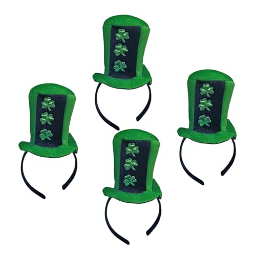 SOIMISS 4 Stück Haarreifen Lustiger Hut Stirnbänder Partyhüte Aus Schaumstoff Make-up-haarband Glänzender Party-kopfschmuck Stirnband Aus Seide Grünes Stirnband Tea-party-hüte Samt von SOIMISS