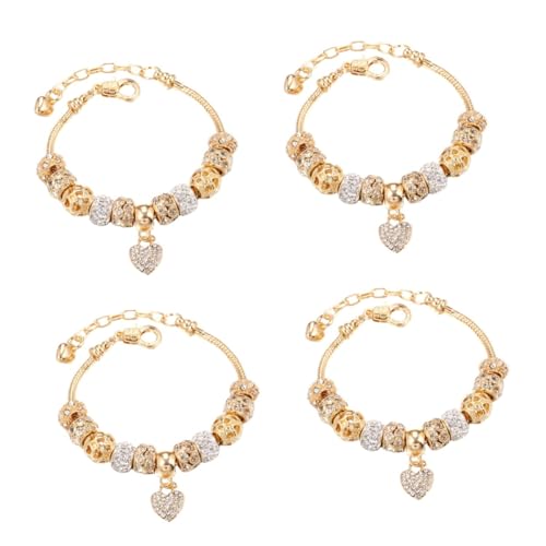 SOIMISS 4stücke Herz Armband Damen Strassarmband Elegante Schmuckkette Für Frauen Für Partys Büro Und Alltag Boho Stil Schmuck von SOIMISS