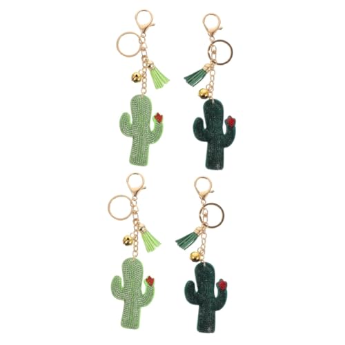 SOIMISS 4stücke Teiliges Cactus Schlüsselanhänger Mit Strass Modische Taschenanhänger Schlüssel Taschen Und Rucksäcke Langlebig Und Kompakt von SOIMISS