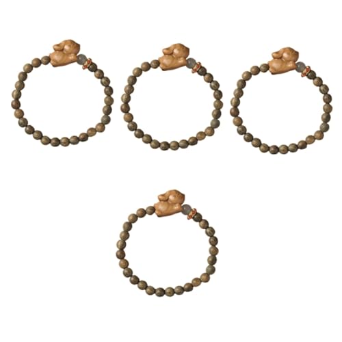SOIMISS 4 Stück Kaninchen Armband Segensarmband Bettelarmband Für Damen Herren Armband Hasen Schmuck Jahr Des Kaninchens Schmuck Handgelenk Armbänder Handschmuck von SOIMISS