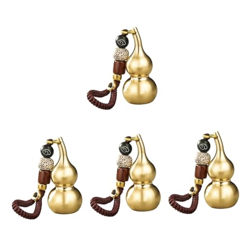 SOIMISS 4 Stück Kürbisanhänger Aus Messing Neuheit-anhänger Kürbisanhänger Zum Aufhängen Im Auto Feng-Shui-schmuck Auto- -anhänger Schlüsselanhänger Kürbis Kürbisskulptur von SOIMISS