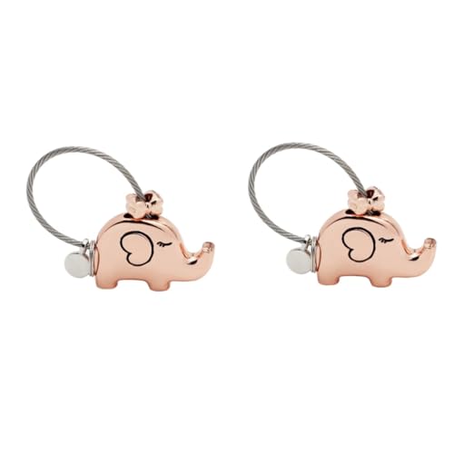 SOIMISS 4 Stück Küssende Elefanten als Schlüsselanhänger Bag Charm bescherung Weihnachten weihnsgeschenke weihnachsgeschenk Schlüsselbund hängen Schlüsselanhänger zum Aufhängen Golden von SOIMISS