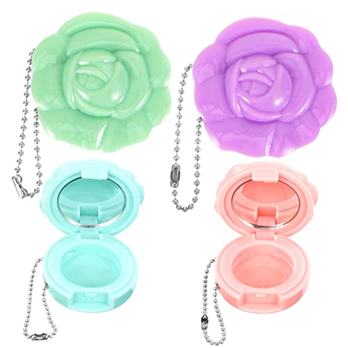 SOIMISS 4 Stück Lippenstift Behälter und Leere Lidschatten Paletten Nachfüllbare Kosmetikbox für Reise Makeup Container DIY Kosmetik Organizer Rosé Lavendel Minze und Hellblau von SOIMISS