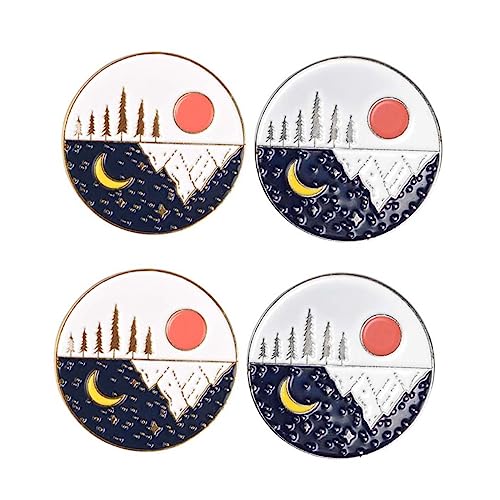 SOIMISS 4stücke Sonne-mond-brosche Aus Legierung Damenbrosche Brustnadel Mit Sonnenmond-design Bienenbrosche Für Kleidung Stilvolle Accessoires Für Mädchen Und Erwachsene von SOIMISS