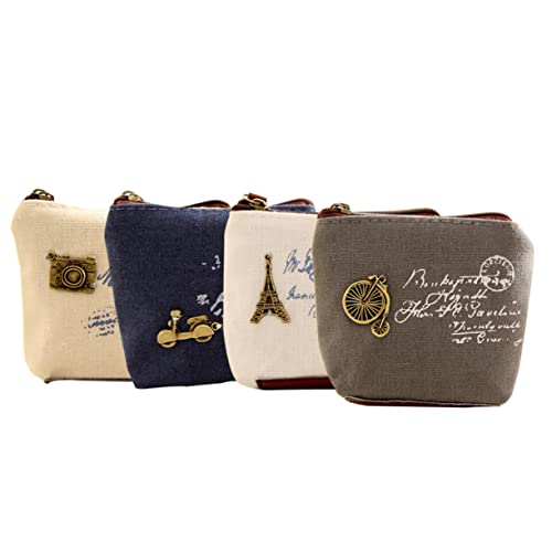 SOIMISS Retro Canvas ünzbeutel Für Damen Mini Geldbörse Im Zufälligen Stil Vielseitig Einsetzbar Als Oder Für Unterwegs Ideal Für ünzen Und Kleingeld von SOIMISS