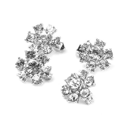 SOIMISS 4stücke Mini-blumenbrosche Mit Strass-blumen-anstecknadel Mini-blumennadel Strass-clips Für Kleidung Schuhe Taschen Hüte Schals Kopftücher Dekoration Legierung von SOIMISS