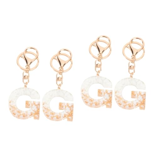 SOIMISS 4stücke Modische Harz Buchstaben Schlüsselanhänger Mit Quaste Personalisierte Anfangsbuchstaben Schlüsselanhänger Für Handtaschen Und Geldbörsen Kreative Geschenkidee Für von SOIMISS