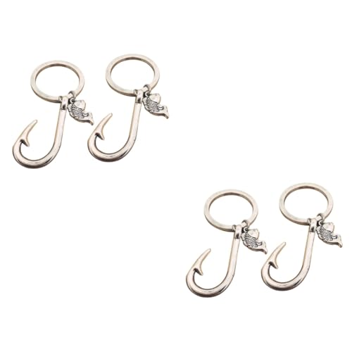 SOIMISS 4 Stück Schlüsselanhänger bescherung Weihnachten weinachts muttertagsgesxhenk Weihnachten valtinstaggeschenke valentintagsgeschenke Valentines Day Silver von SOIMISS