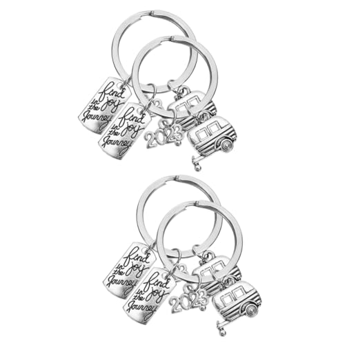 SOIMISS 4stücke Schlüsselanhänger Robuster Metall Schlüsselring Im Reise-Thema Vielseitig Einsetzbar Für Taschen Geldbörsen Und Mehr Für Outdoor-Liebhaber Und Ruheständler von SOIMISS