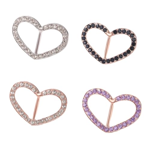 SOIMISS 4 Stück Shirt Clips aus Legiertem Metall Multifunktionale Rostfreie Schmuck broschen für Damen Dekorative Knotenverschluss ringe Geeignet für T shirts Schals und Zufällige Farbe von SOIMISS