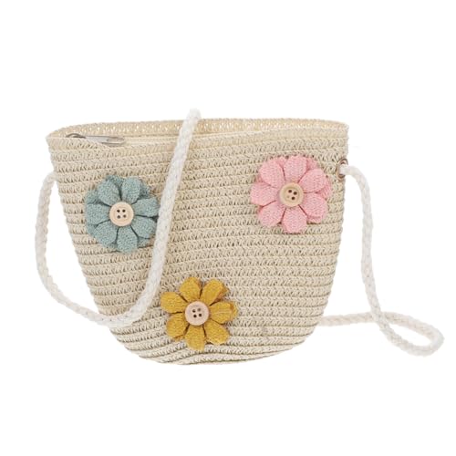 SOIMISS 4 Stück Süße Stroh-geldbörsen Für Mädchen Jungen Und Mädchen Strohtasche Umhängetasche Schultertasche Strandtasche Aufbewahrung Für Kinder von SOIMISS