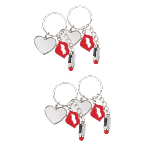 SOIMISS 4stücke Herz Schlüsselanhänger Rohlinge Für Sublimation Multifunktionale Schlüsselanhänger Für Kreative Bastelprojekte Für Familie Und Freunde von SOIMISS