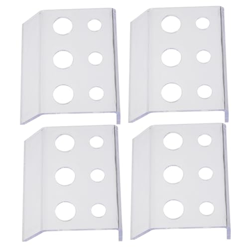 SOIMISS 4 Stück Teiliges Acryl Pigmentbecher Halter mit Gebogenem Design Transparenter Tattoo Ink Cup Organizer für Tätowierungen Augenbrauen und Lippen Vielseitiger Langlebiger Ständer von SOIMISS